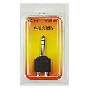 2366 Переходник Plug 6,3(шт) на 2 RCA(гн)