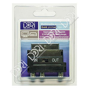 2375 Переходник SCART-3RCA+SVHS (с переключателем)