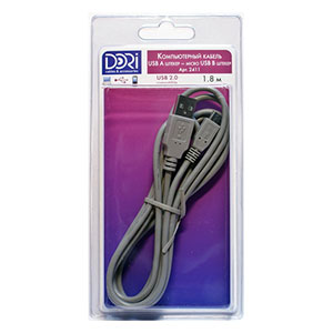 2411 Кабель USB A шт. - micro USB B шт. L=1,8 м