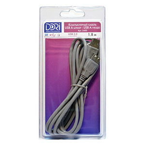2400 Кабель USB A шт. - USB А гн. L=1,8 м