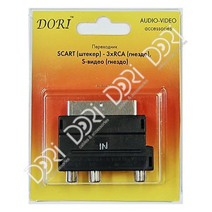 2373 Переходник SCART-3RCA+SVHS