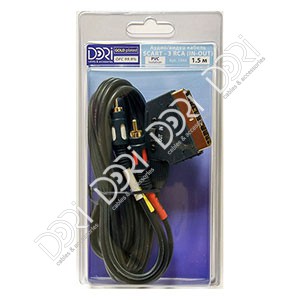 1944 DORI шнур SCART-3 RCA L= 1,5m вход-выход