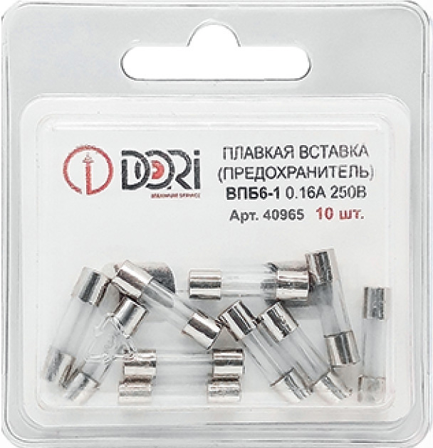 40965 Плавкая вставка ВПБ6-1 0,16А 250В