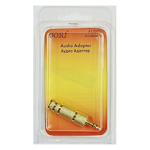 2352 Переходник Plug 3,5(шт) на Jack 6,3(гн) стерео (Gold)