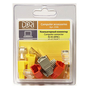 2346 Коннектор RJ-45 (8P8C) 6 шт. + колпачки