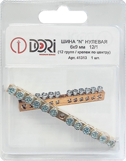 Шина нулевая "N" (12 отв.) (1шт)
