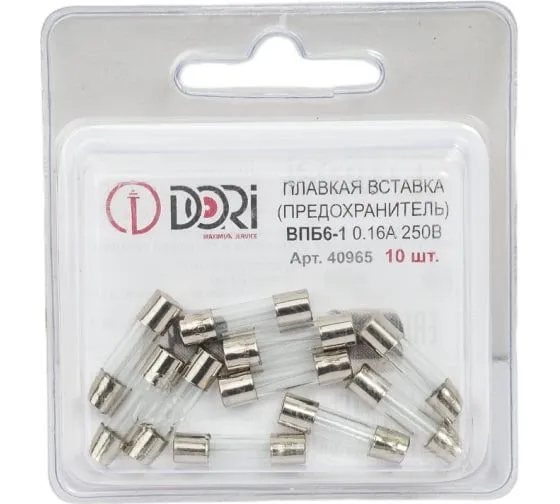 40965 Плавкая вставка ВПБ6-1 0,16А 250В