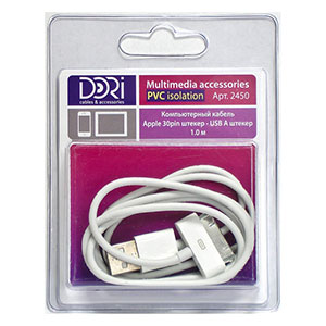 2450 Компьютерный кабель Apple 30pin шт. - USB A шт. L=1 м