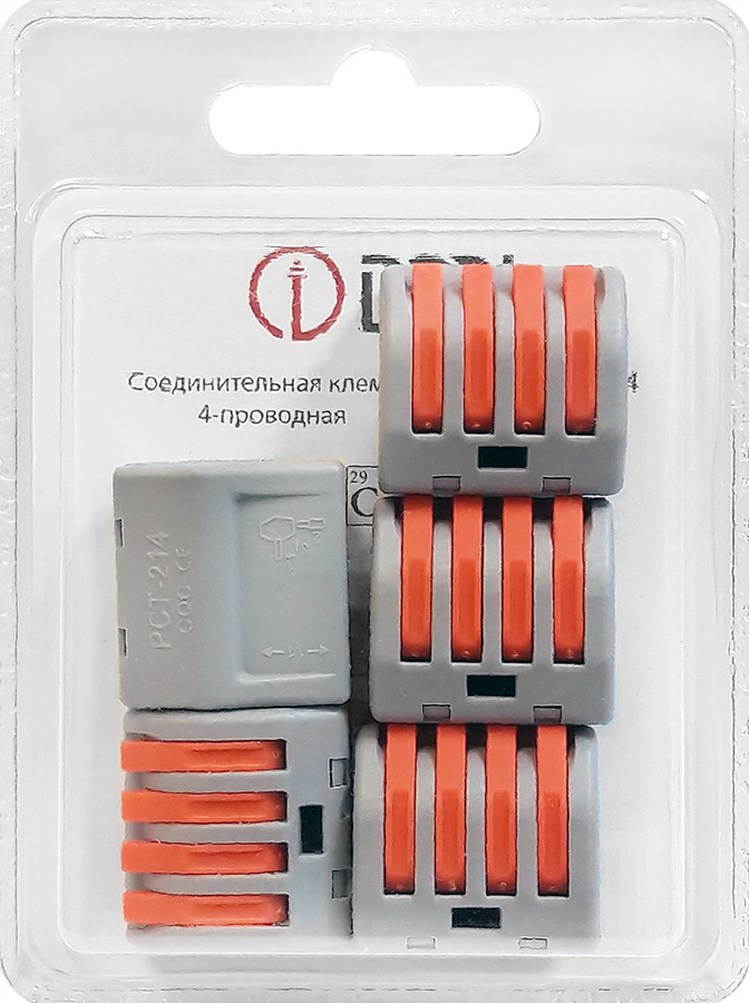 Соединительная клемма Dori (СМК222-414) 4-проводная 5 шт.