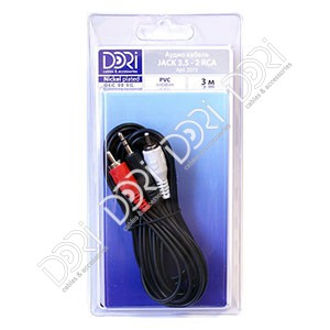 2073 DORI шнур JACK3,5-2RCA L=3m