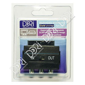 2372 Переходник SCART-3RCA (с переключателем)