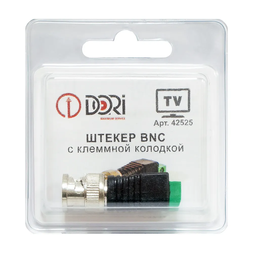 42525 Штекер BNC с клеммной колодкой (1 шт.) блистер
