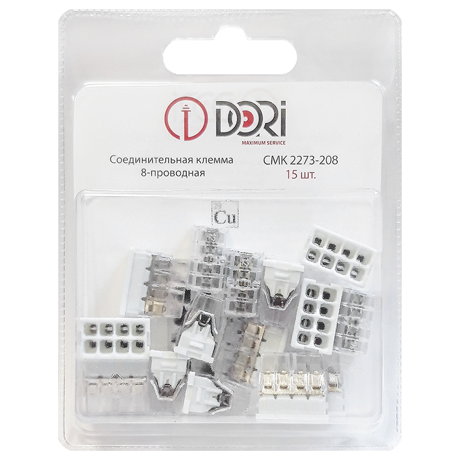 Строительно-монтажная клемма Dori (СМК 2273-208) 8-проводная 15 шт.
