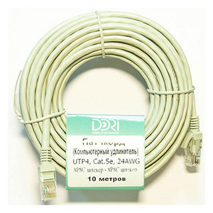 2634 Патч-корд UTP4 cat5e/10м/литой
