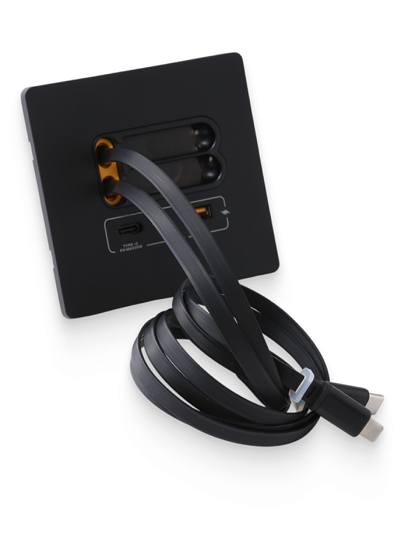 53280 Зарядное устройство DORI 2 кабеля Type-C + USB-A + Type-C, черный