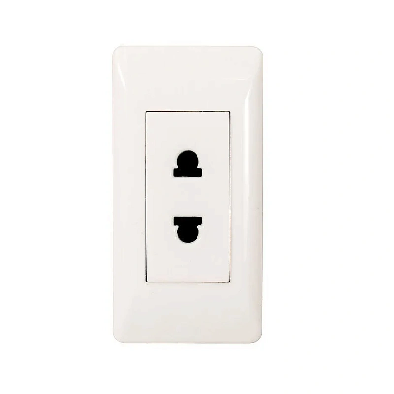 Розетка врезная меб. мод. 003-2, 250В, 10А, 80х40мм, белая