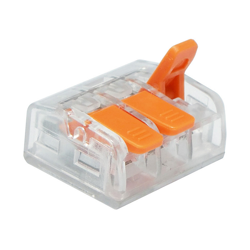 42921 Соединительная клемма Dori (СМК221-413) 3-проводная, прозрачная 50 шт.