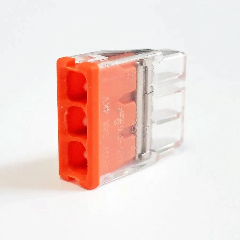 46356 Строительно-монтажная клемма Dori (СМК 2273-243) 3-проводная с пастой 6 шт.