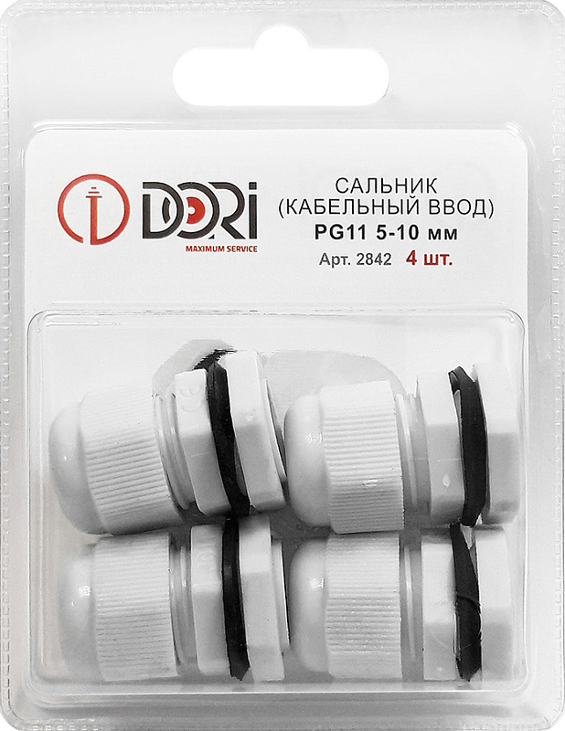 2842 Сальник PG 11 диаметр проводника 5-10мм IP54 (4шт/бл.)