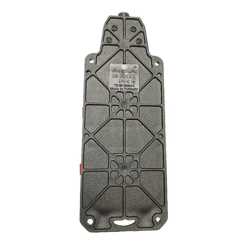 2464 Колодка ОУ 2-ая каучук с/з 16A IP44 красная