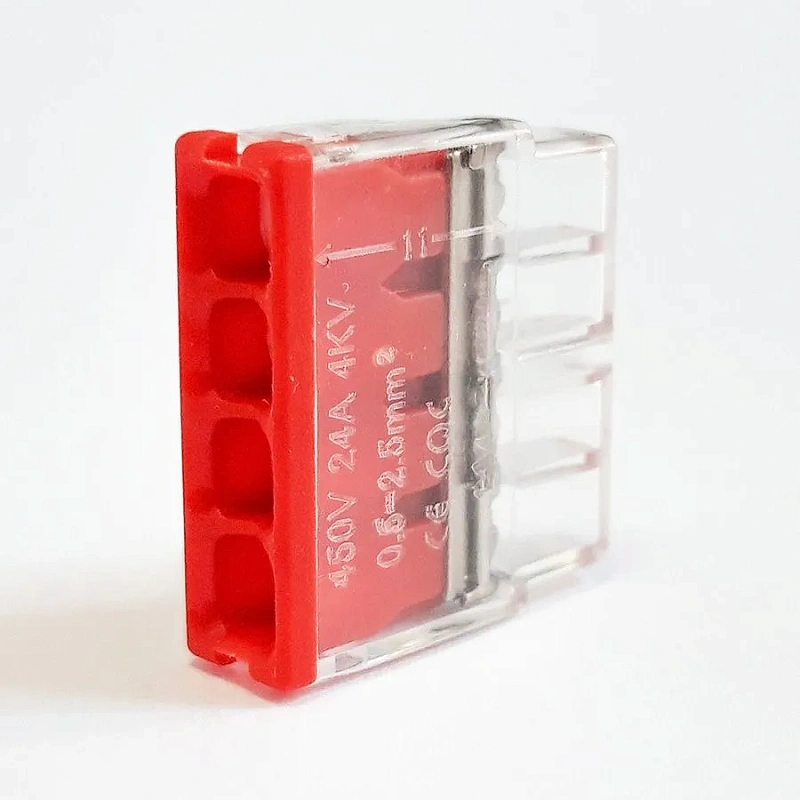 46363 Строительно-монтажная клемма Dori (СМК 2273-244) 4-проводная с пастой 6 шт.