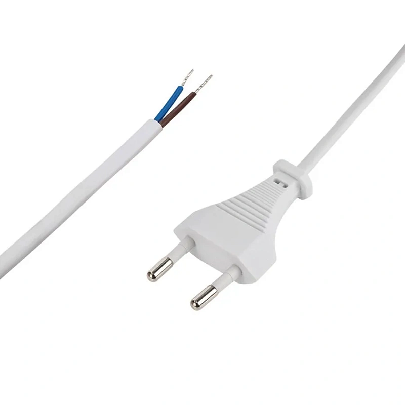 47520 Шнур ШВВП с вилкой, белый, 3м