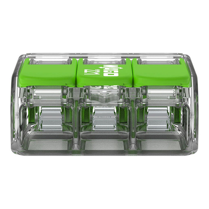 50272 Соединительная клемма WAGO (221-423) 3-х проводная 3 шт. блистер