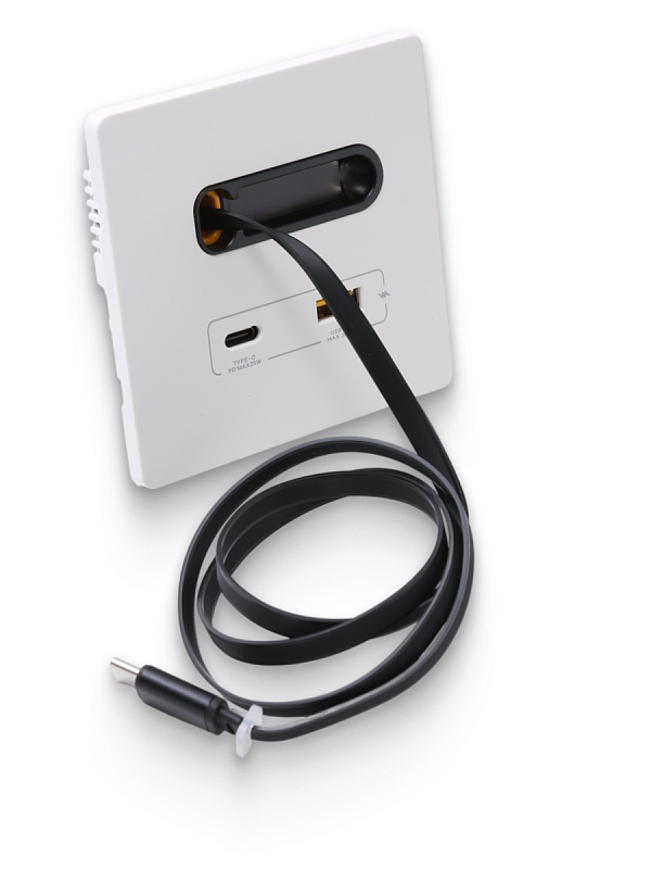 53310 Зарядное устройство DORI кабель Type-C + USB-A + Type-C, белый