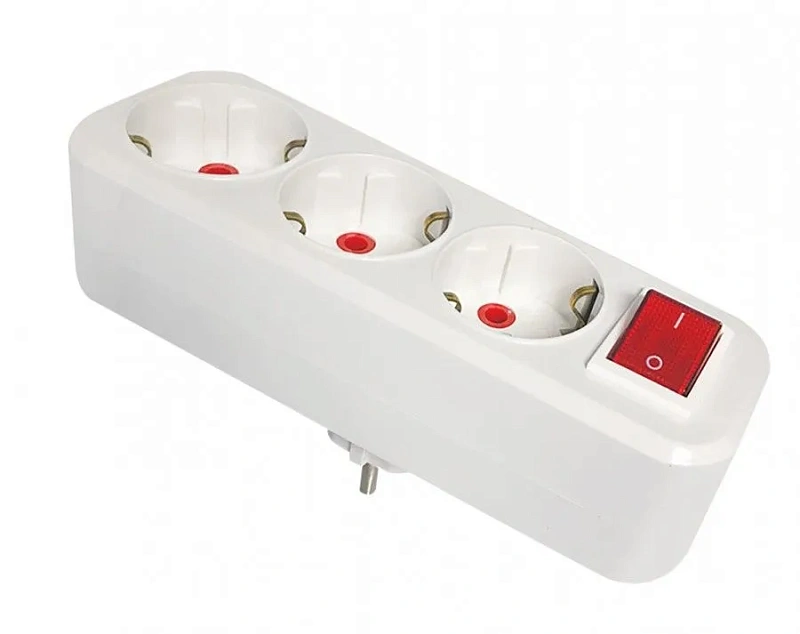 61720 Разветвитель на 3 гнезда с/з Выкл.