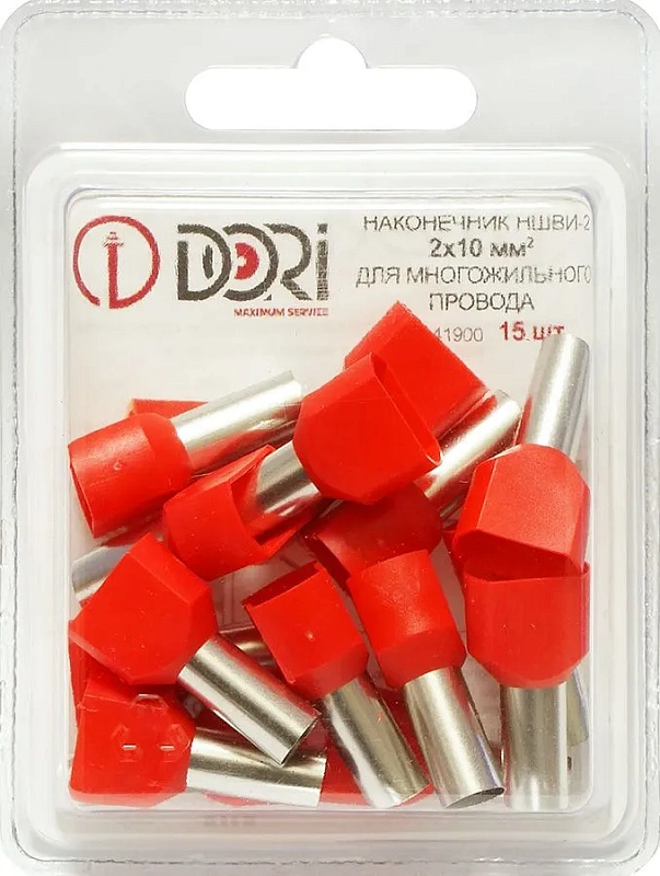41900 Наконечник штыревой НШВИ-2 2х10 мм2 (15 шт)