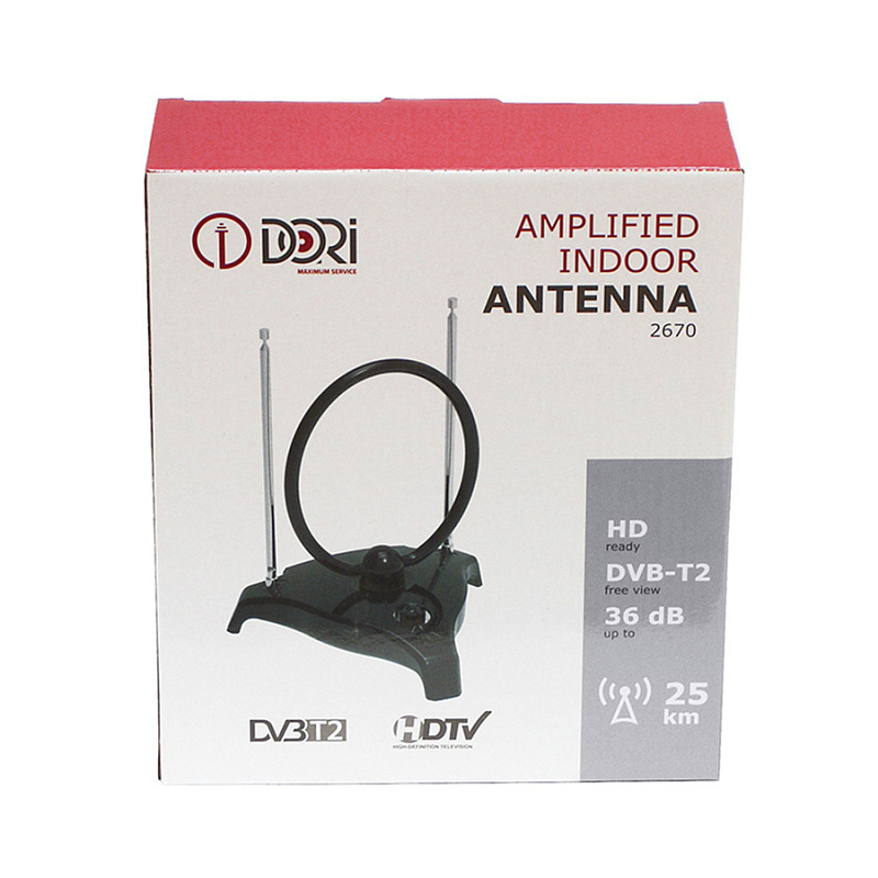 45588 TV Антенна комнатная Dori 2670 (Активная 32дб)