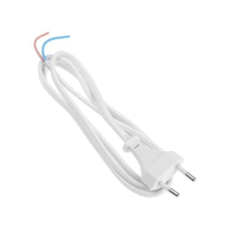 47520 Шнур ШВВП с вилкой, белый, 3м