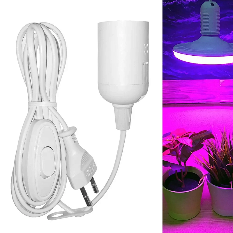 15743 Патрон для лампы, удлинитель для рассады, белый 3,5м