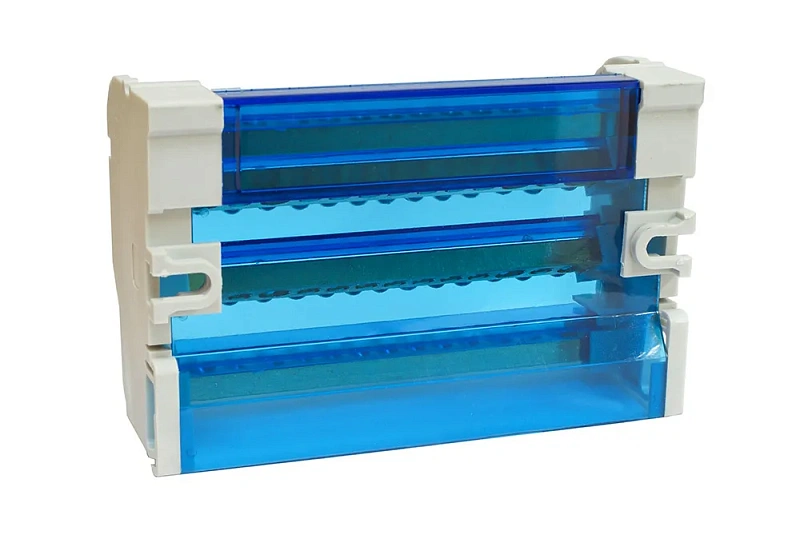 45045 Нулевая шина на Din-рейку в корпусе (4 шины по 15 отв.)