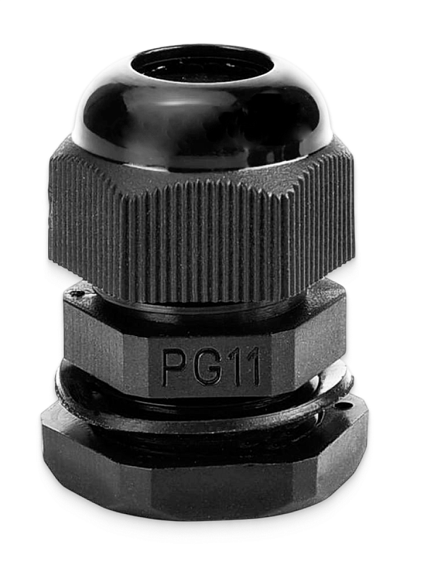 52276 Сальник PG 11 Черный диаметр проводника 5-10мм IP54 (4шт/бл.)