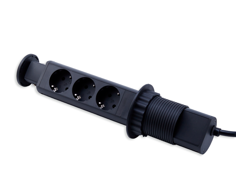 51705 Блок розеток Dori POP UP 3+USB-A+USB-C, выдвижной вертикальный