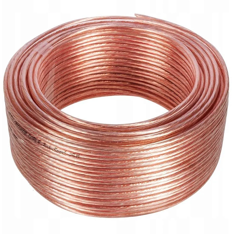 52214 Кабель акустический 2х0,75 мм 50м прозрачный, шт