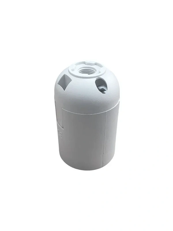 51552 Патрон Е-27, термостойкий пластик (белый), 1шт