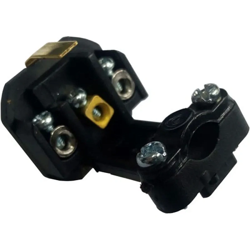 64523 Вилка угловая с/з каучуковая черная