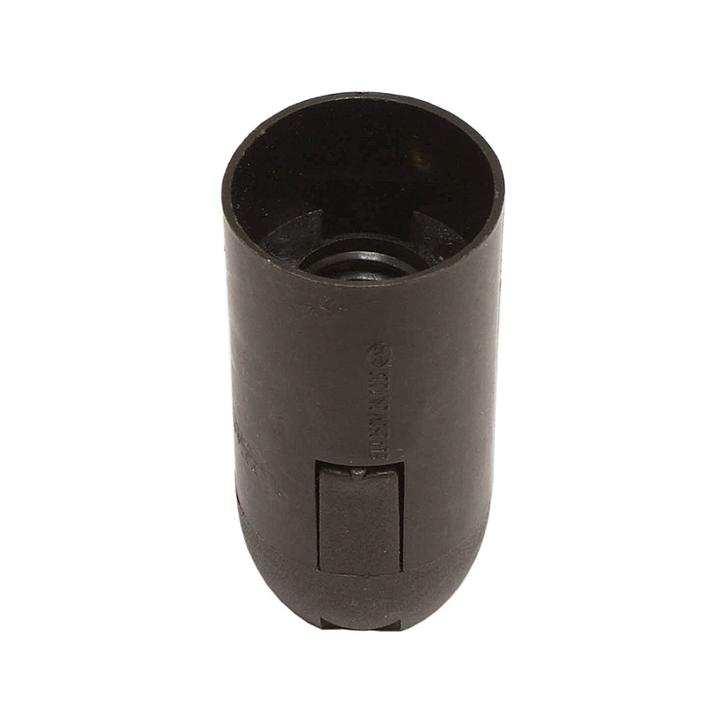 45267 Патрон Е-14, пластиковый (черный),  1шт