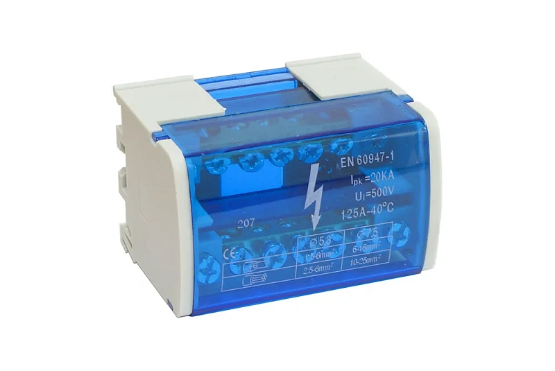 45007 Нулевая шина на Din-рейку в корпусе (2 шины по 7 отв.)