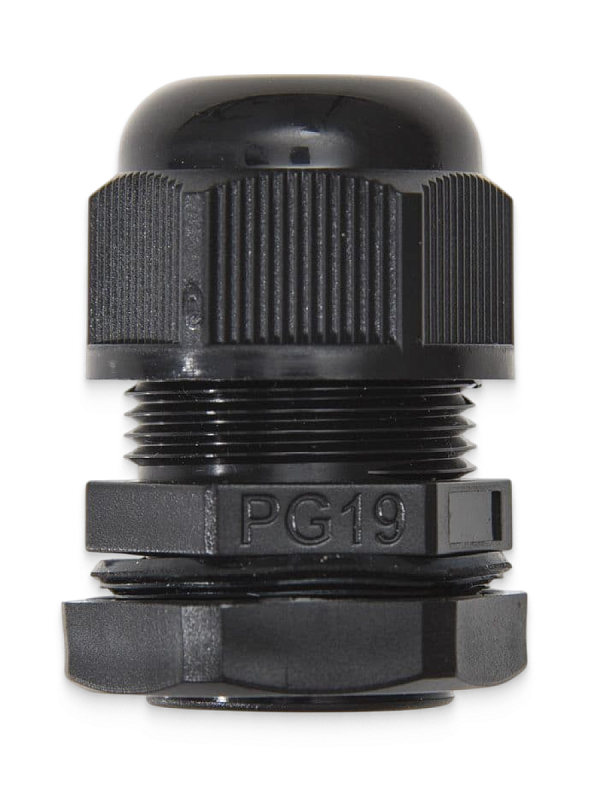 52306 Сальник PG 19 Черный диаметр проводника 12-15мм IP54(2шт/бл.)