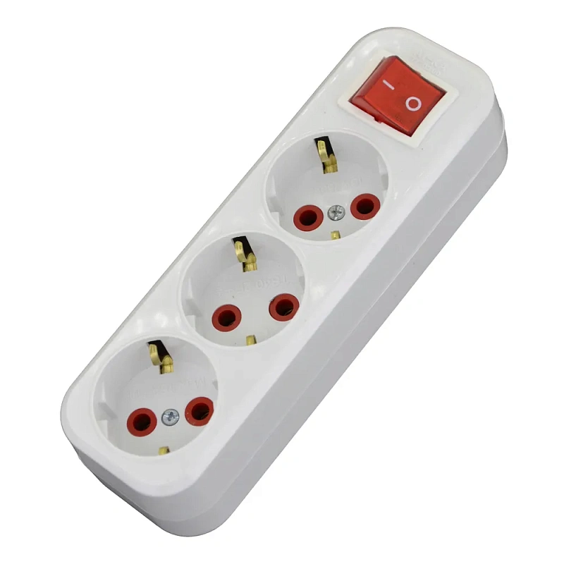 61720 Разветвитель на 3 гнезда с/з Выкл.