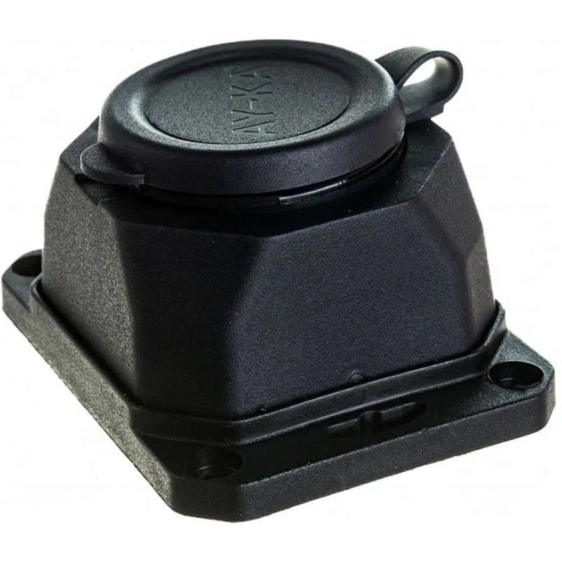 68439 Колодка 1 гнездо с/з c крышкой каучуковая