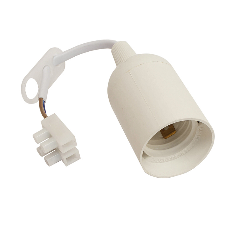 45236 Патрон Е-27, подвесной с клеммной колодкой (белый),  1шт