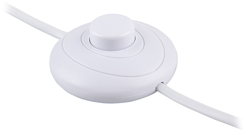 45953 Шнур для торшера ножной белый 2м, блистер