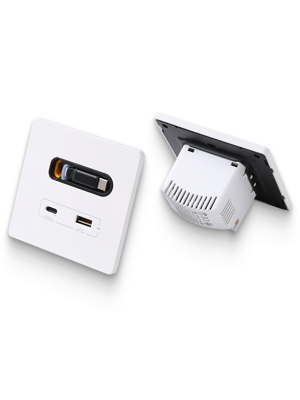 53310 Зарядное устройство DORI кабель Type-C + USB-A + Type-C, белый