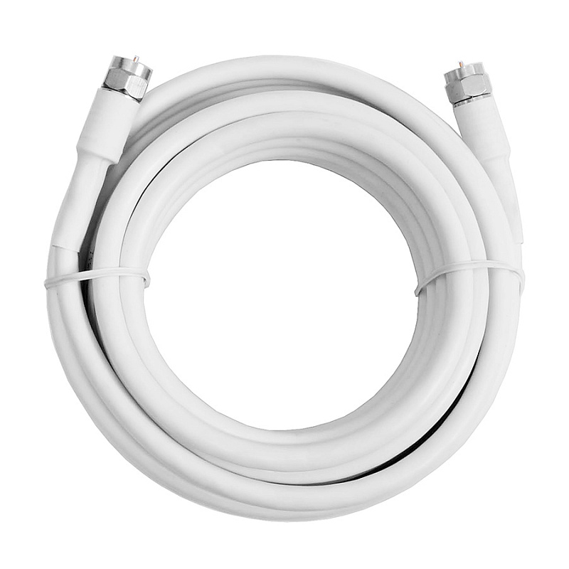 40880 Коаксиальный кабель DORI RG-6 на F-разъёмах 5 м + переходник на TV