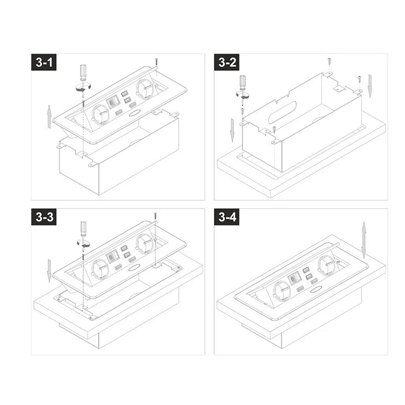 48855 Блок розеток выдвижной горизонт SMART Office POP-UP-2