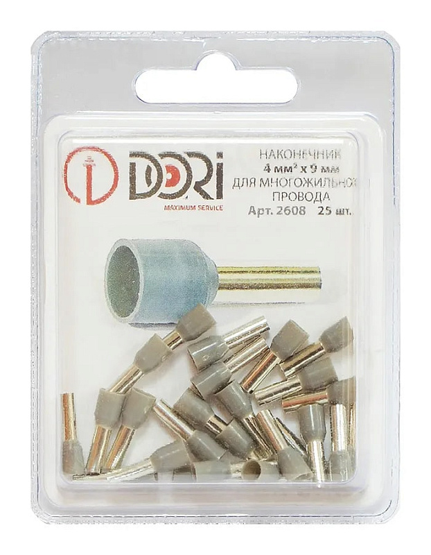 2608 Наконечник штыревой НШВИ 4 мм2 (25 шт)